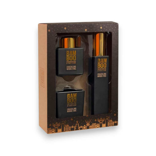 Picture of HEART & HOME BAMBOO FRAGNANCE GIFT SET CRACKLING WOOD FIRE